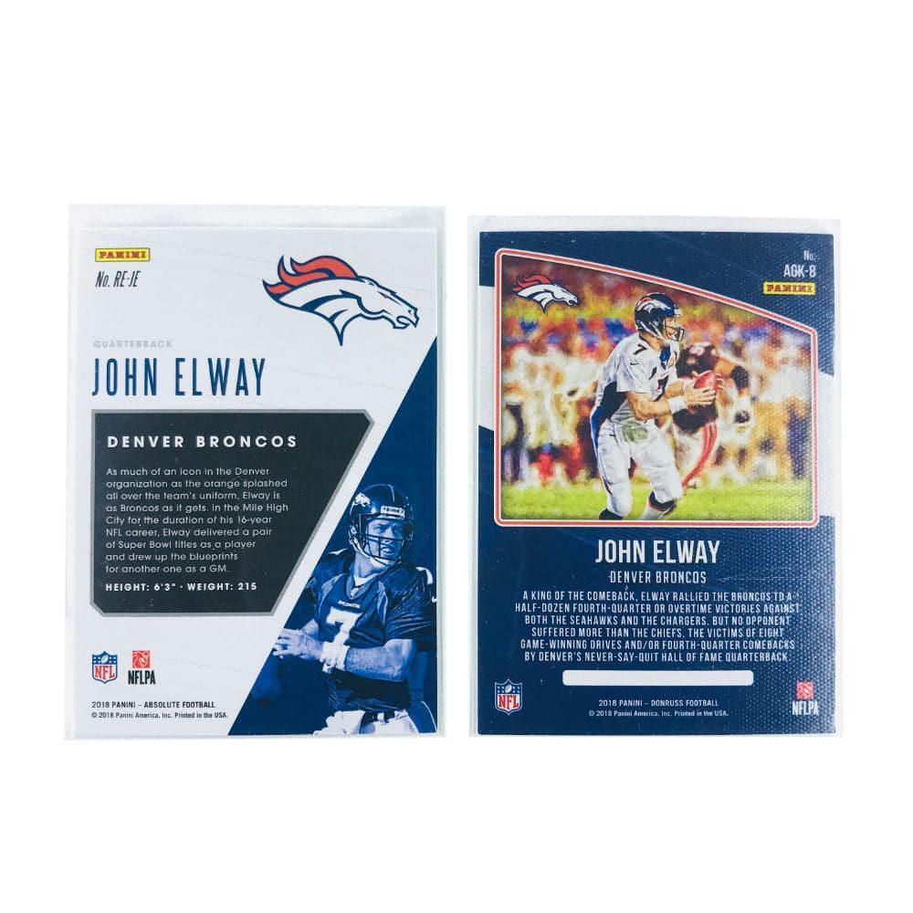 Panini Cards John Elway Denver Broncos Panini NFL 2 Card Insert Set
