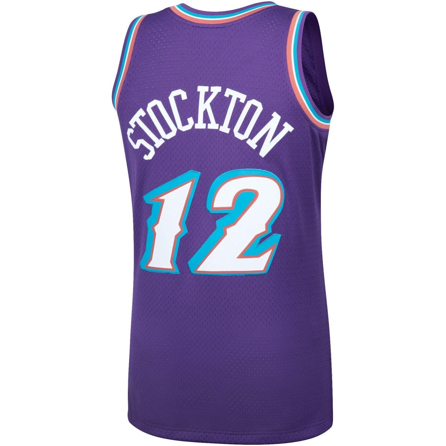 Mitchell And Ness Jerseys John Stockton Utah Jazz Mitchell & Ness NBA 96-97 Swingman Jersey - Purple