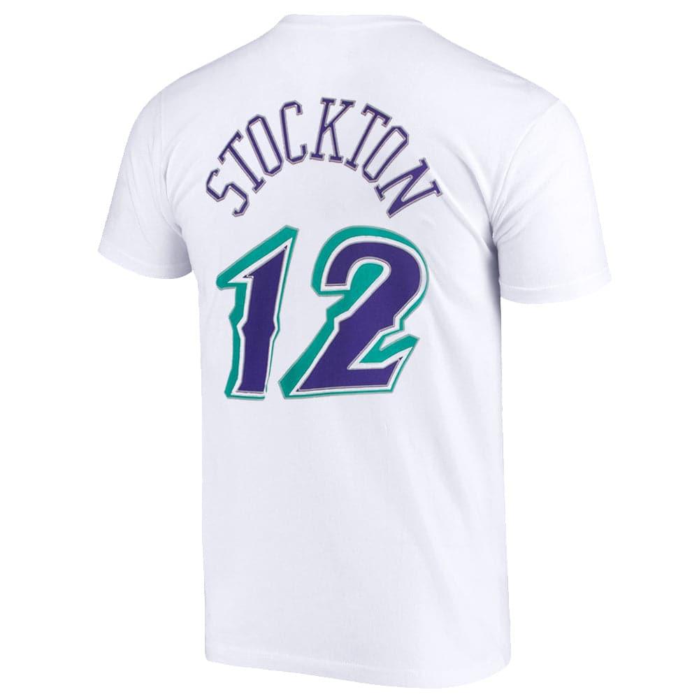 Mitchell And Ness T-Shirts John Stockton Utah Jazz Mitchell & Ness NBA HWC Name Number T-Shirt - White