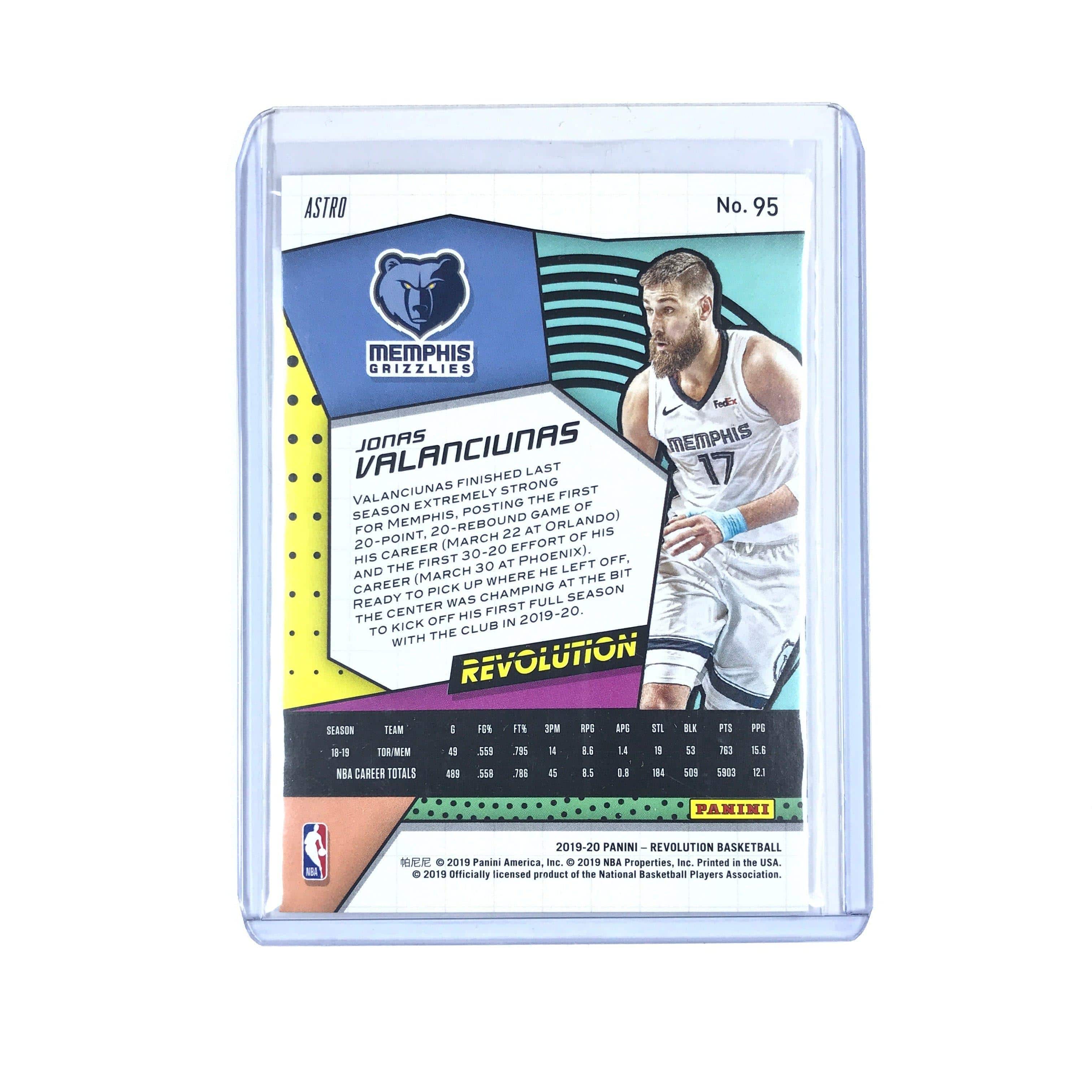 Panini Cards Jonas Valanciunas Memphis Grizzlies 2019-20 Panini Revolution NBA Astro Insert Card