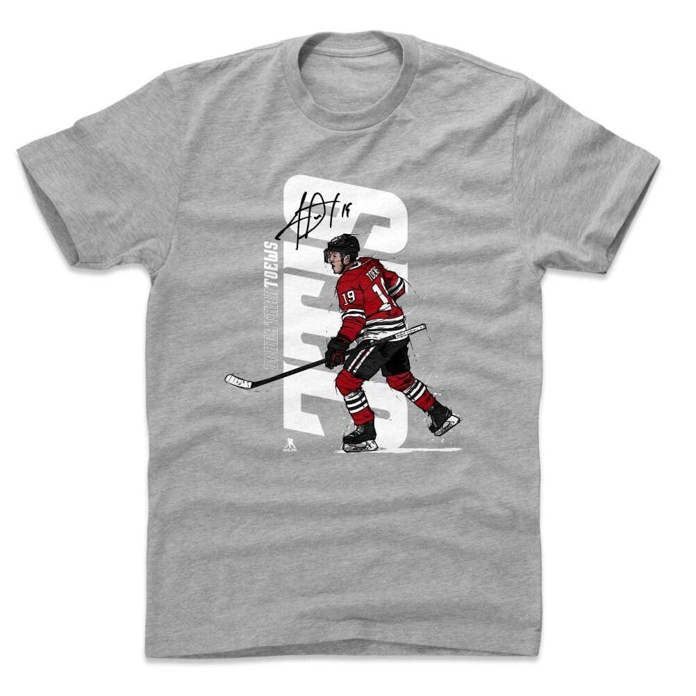 500 Level T-Shirts Jonathan Toews Chicago Blackhawks 500 Level NHL Vertical T-Shirt - Gray