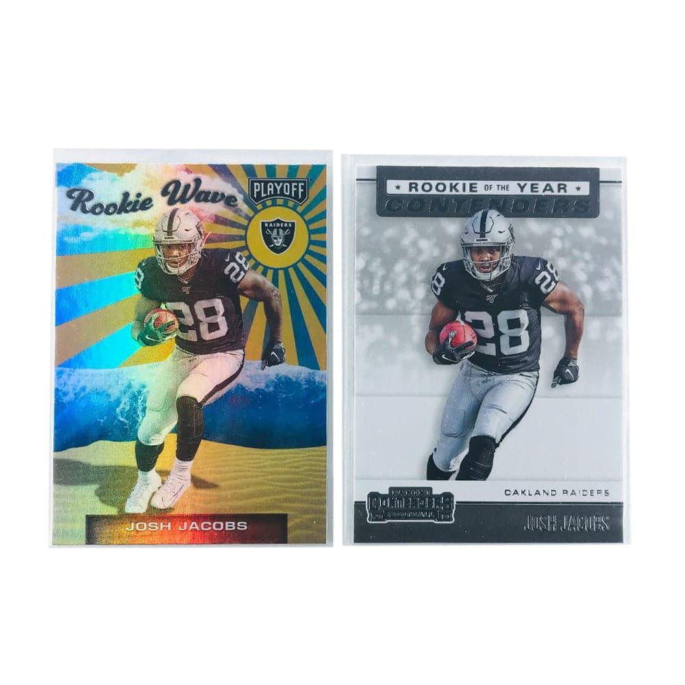 Panini Cards Josh Jacobs Las Vegas Raiders 2019 Panini NFL 2 Card Rookie Insert Set