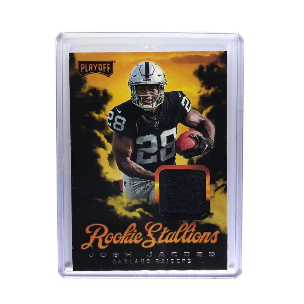 Panini Cards Josh Jacobs Las Vegas Raiders 2019 Panini Playoff NFL Rookie Stallions Patch Card