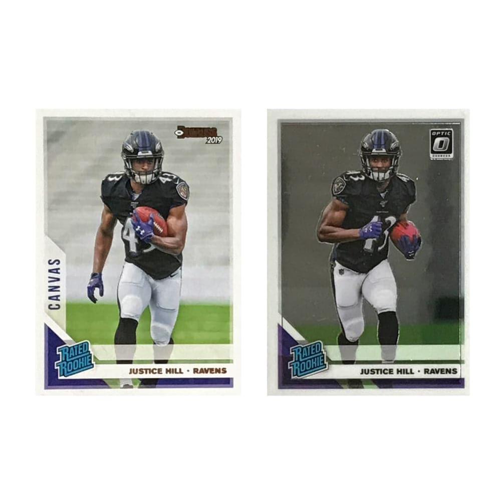 Panini Cards Justice Hill Baltimore Ravens 2019 Panini NFL 2 Insert Rookie Card Set