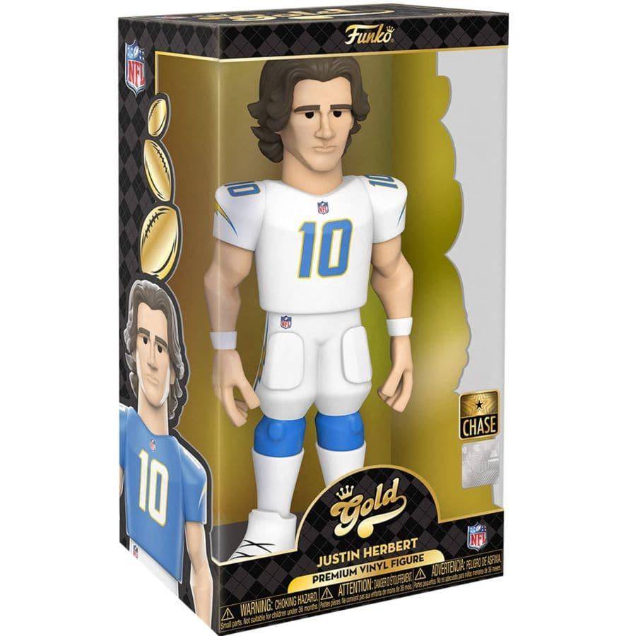 Funko Figures Justin Herbert Los Angeles Chargers Funko NFL 12" Jumbo Vinyl Gold Figure - Blue