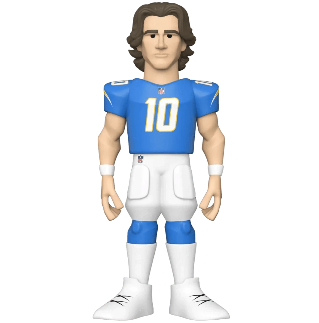 Funko Figures Justin Herbert Los Angeles Chargers Funko NFL 12" Jumbo Vinyl Gold Figure - Blue