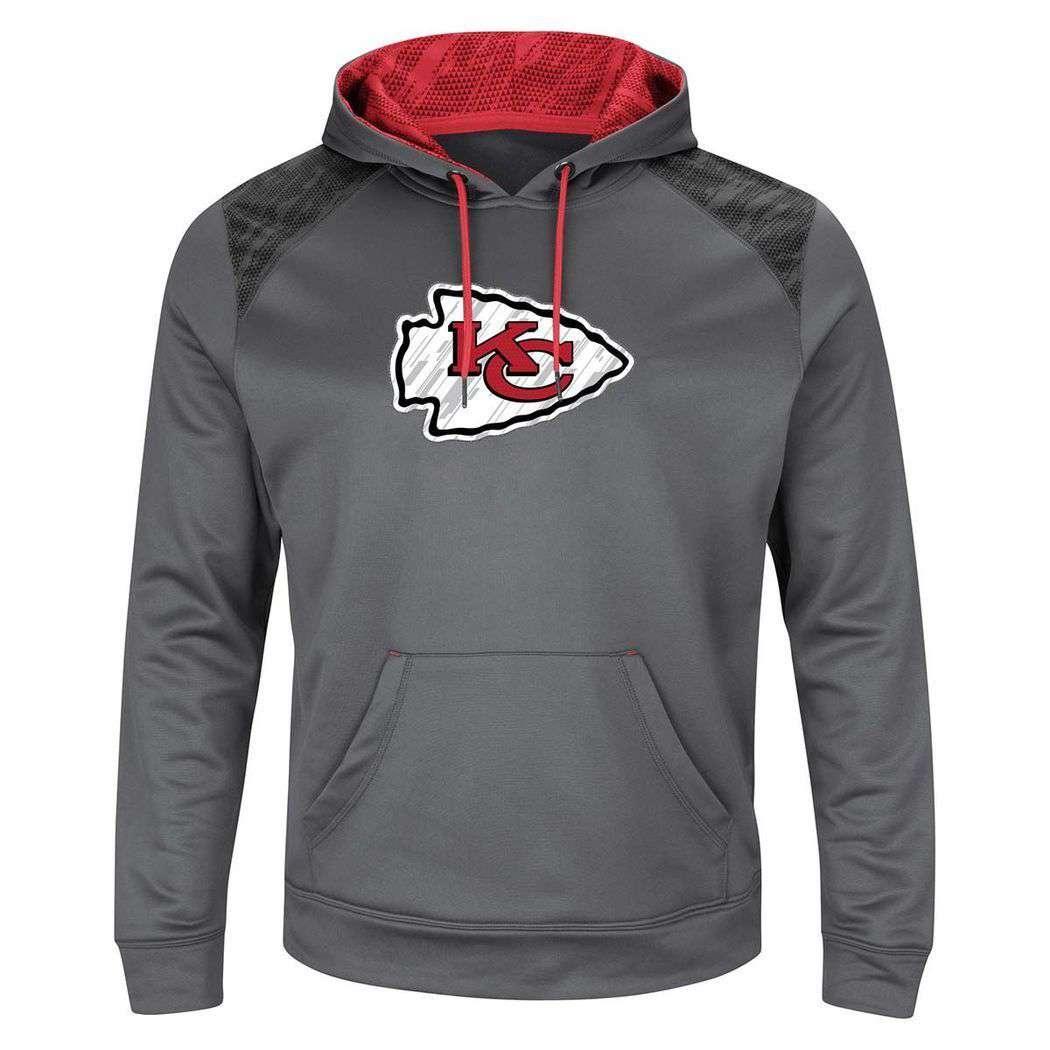 Majestic Athletic Jumpers M Kansas City Chiefs Majestic NFL Armor Performance Hoodie Jumper - Grey