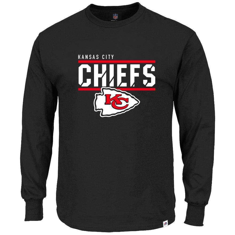 Majestic Athletic Long Sleeve Tees Kansas City Chiefs Majestic NFL Flex Long Sleeve T-Shirt - Black