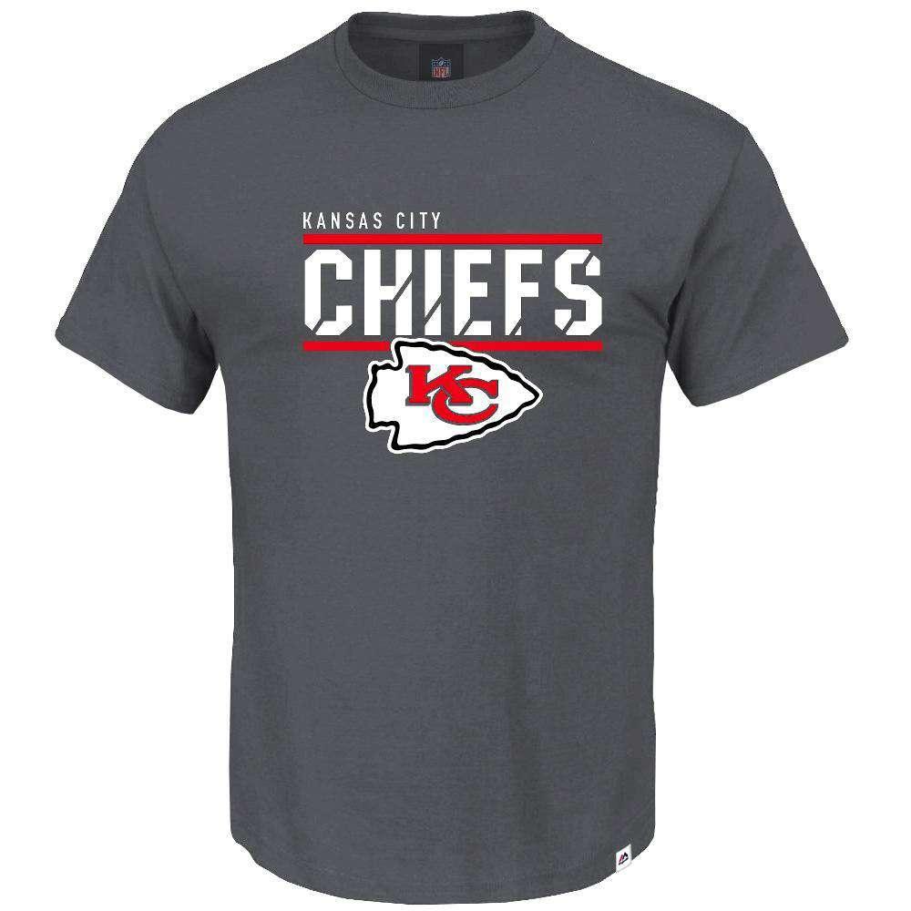 Majestic Athletic T-Shirts Kansas City Chiefs Majestic NFL Team Flex T-Shirt - Coal