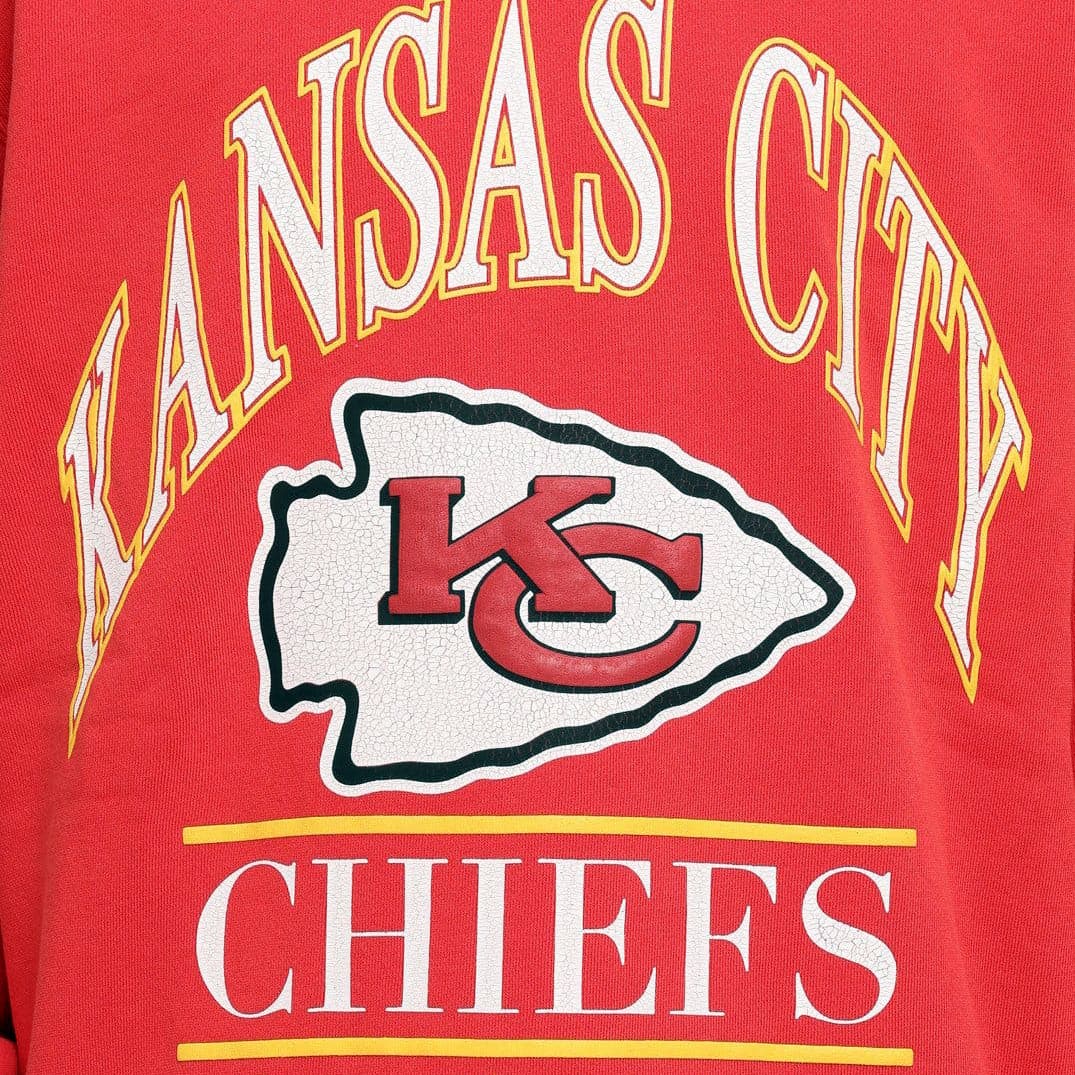 Majestic Athletic Jumpers Kansas City Chiefs Majestic NFL Vintage Arch Crew Jumper - Faded Red