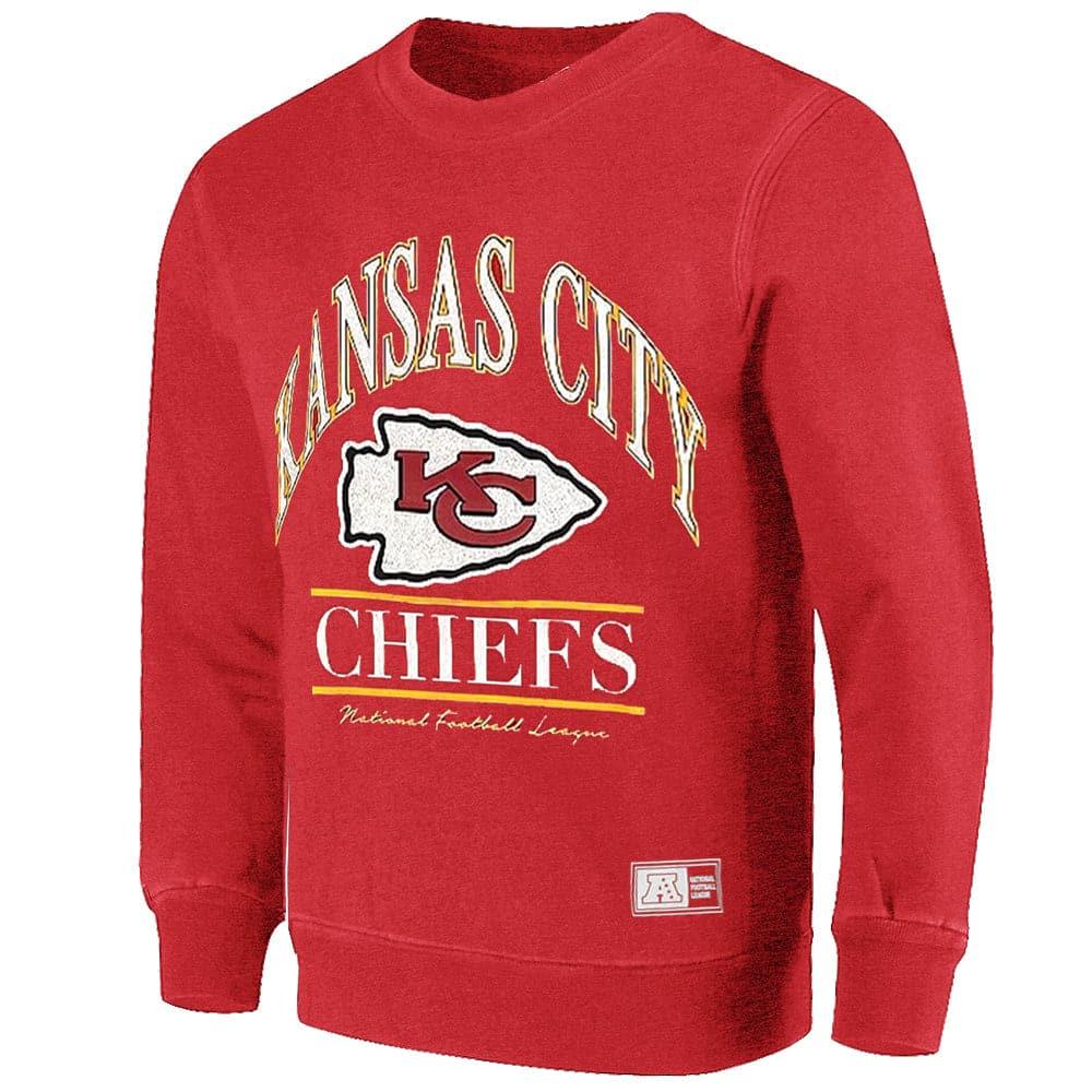 Majestic Athletic Jumpers Kansas City Chiefs Majestic NFL Vintage Arch Crew Jumper - Faded Red