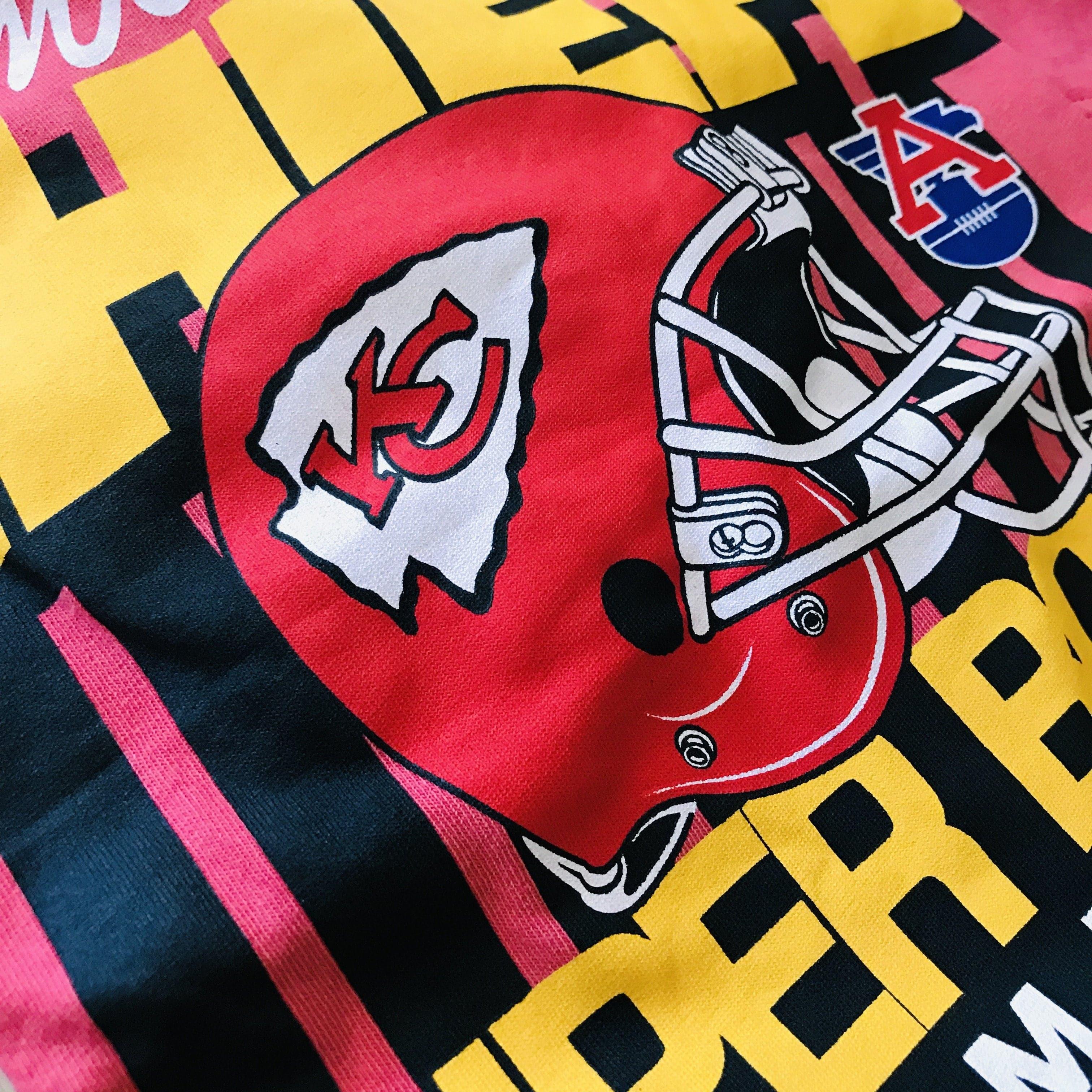 Mitchell And Ness Jumpers Kansas City Chiefs Mitchell & Ness NFL Champs Vintage Crew Jumper - Faded Red