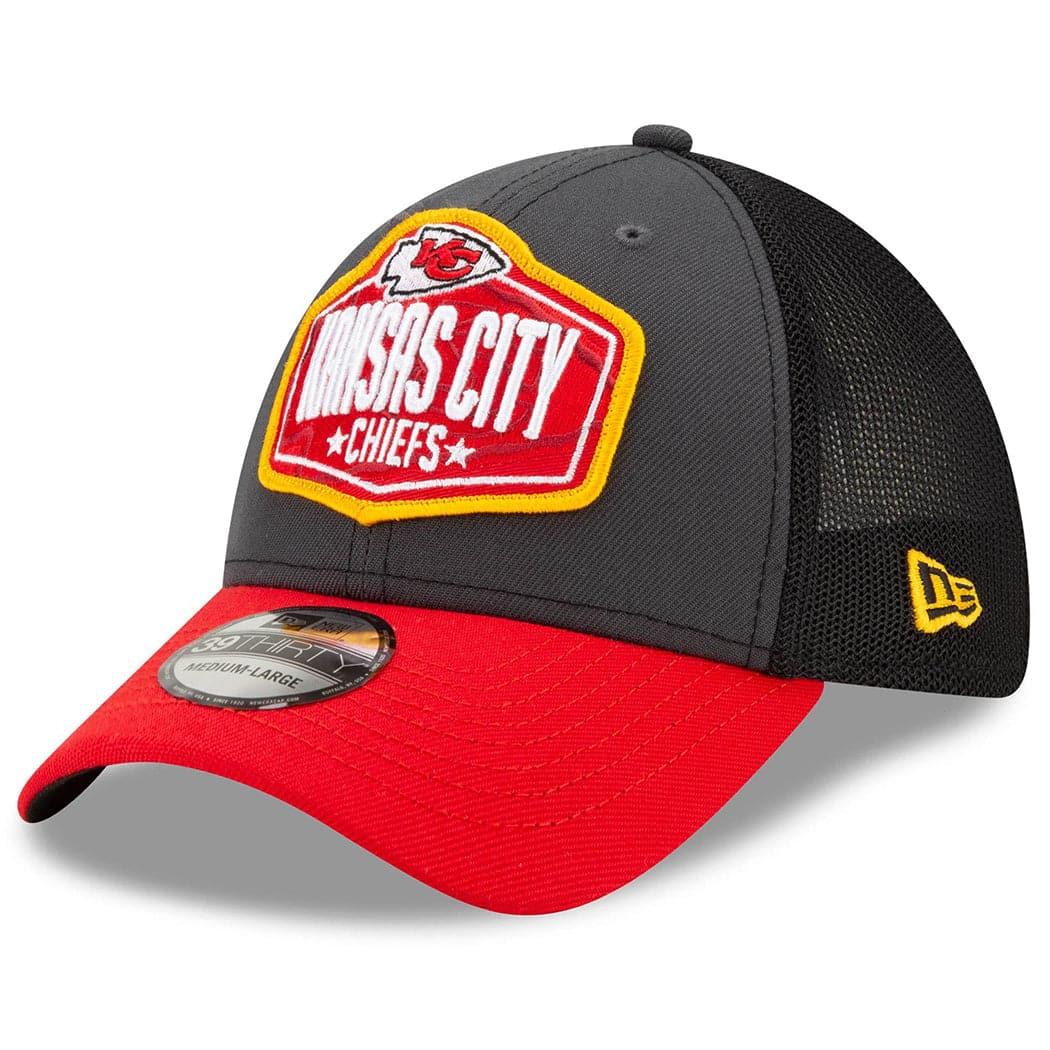 New Era Caps Kansas City Chiefs New Era 2021 NFL Draft 39THIRTY Flex Fit Curve Hat - Graphite