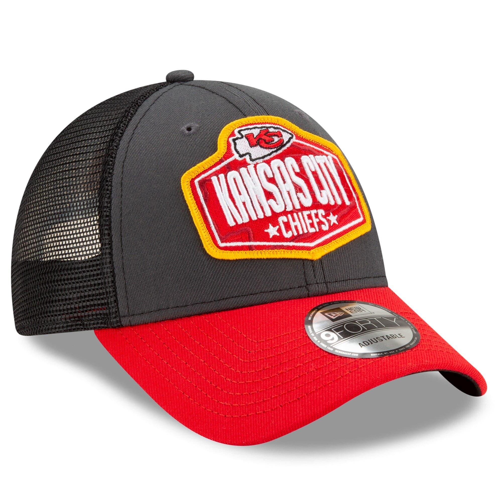 New Era Caps Kansas City Chiefs New Era 2021 NFL Draft 9FORTY Snapback Curve Hat - Graphite