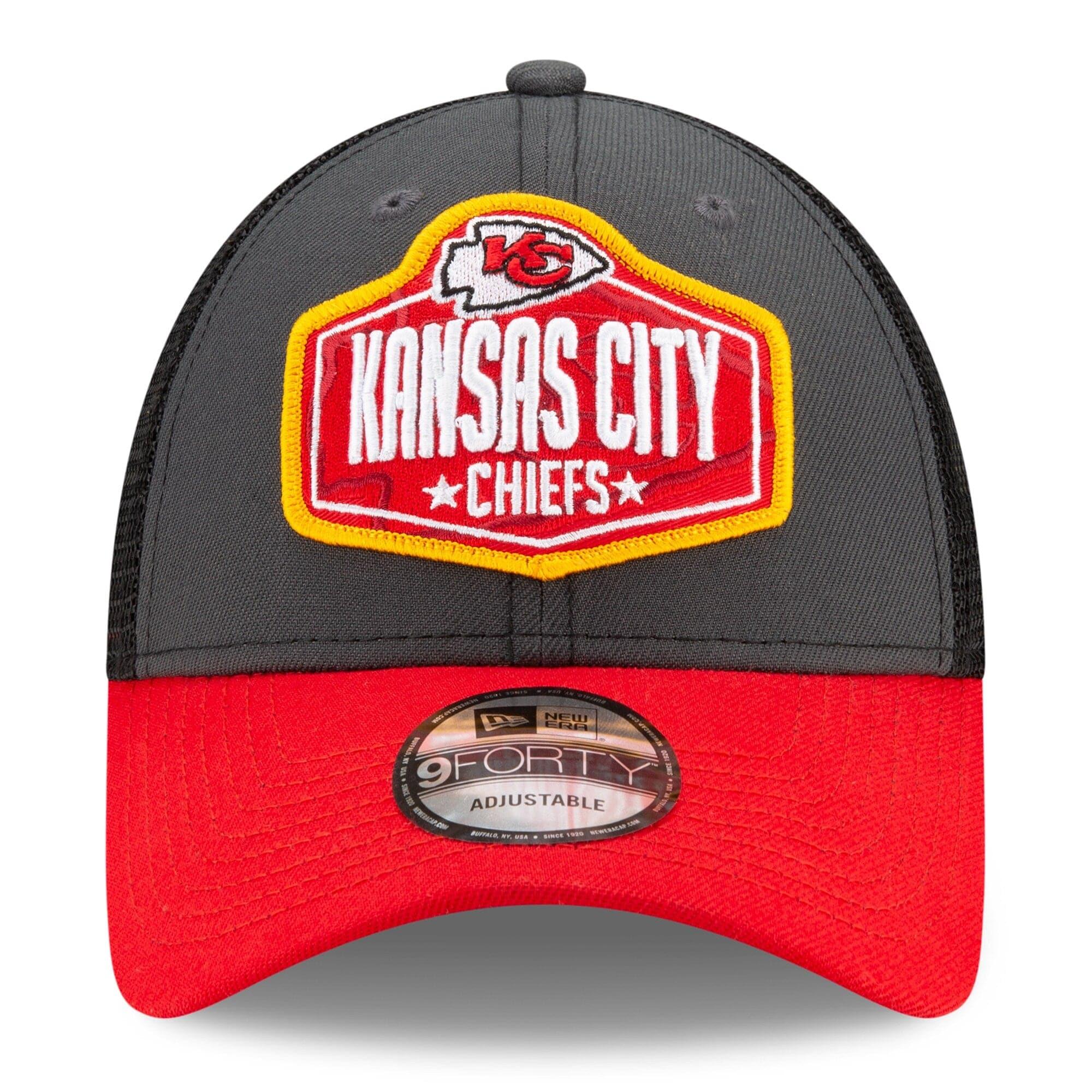 New Era Caps Kansas City Chiefs New Era 2021 NFL Draft 9FORTY Snapback Curve Hat - Graphite
