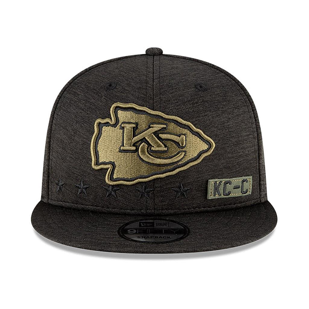 New Era Caps Kansas City Chiefs New Era NFL 2020 Salute To Service 9FIFTY Snapback Hat - Black
