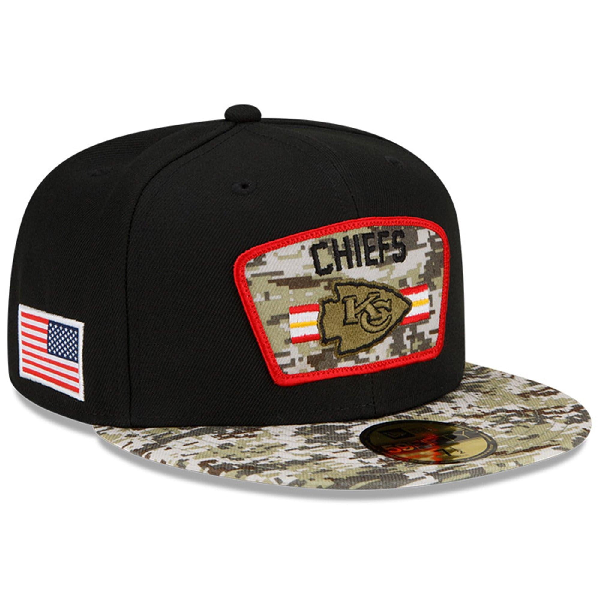 New Era Caps Kansas City Chiefs New Era NFL 2021 Salute To Service 59FIFTY Fitted Hat - Black