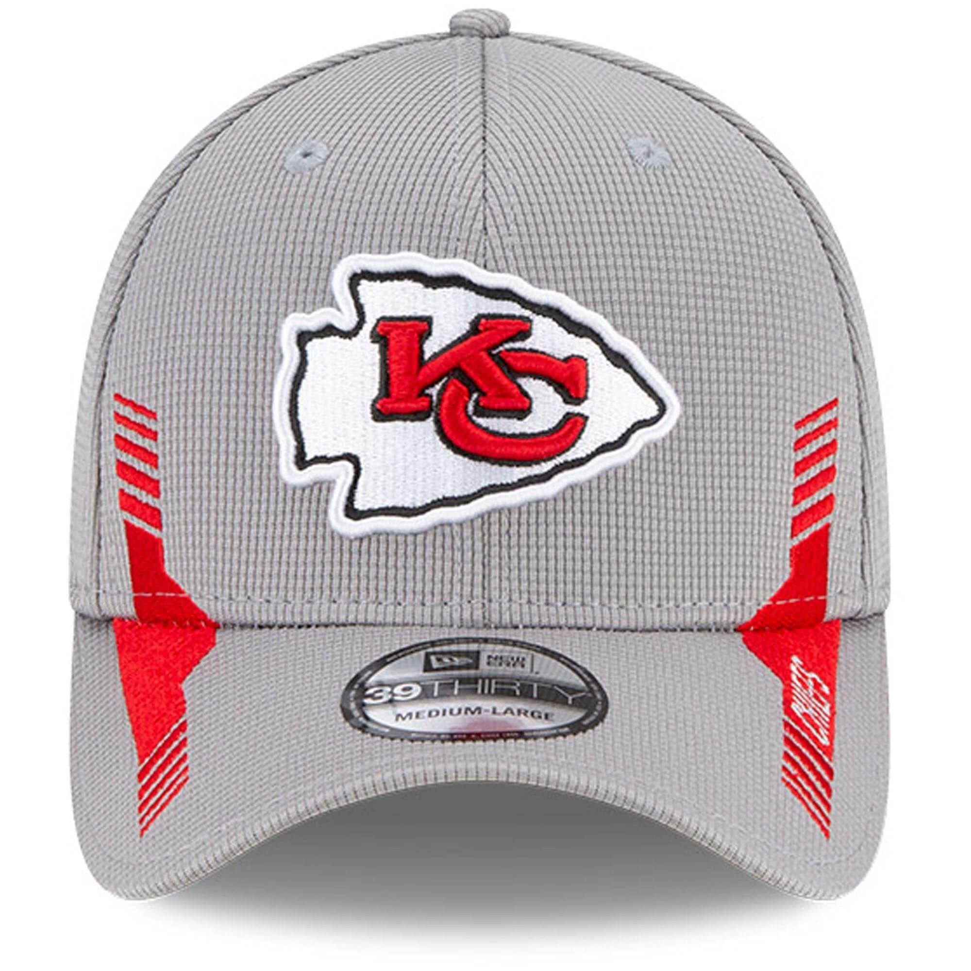 New Era Caps Kansas City Chiefs New Era NFL 2021 Sideline Home 39THIRTY Flex Fit Hat - Grey
