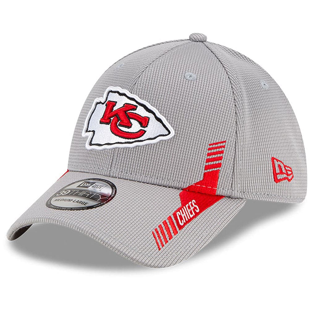 New Era Caps Kansas City Chiefs New Era NFL 2021 Sideline Home 39THIRTY Flex Fit Hat - Grey