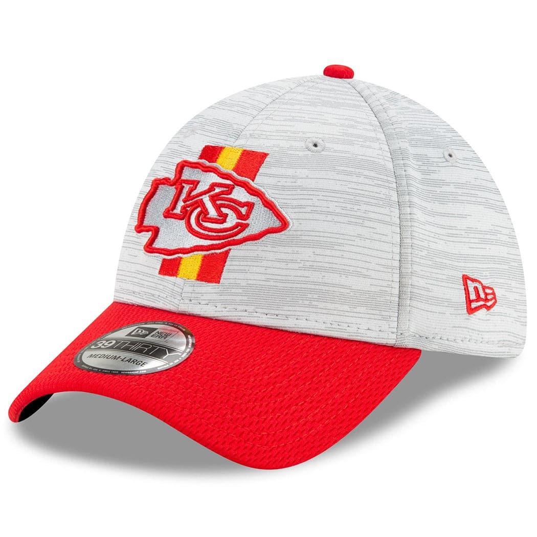 New Era Caps Kansas City Chiefs New Era NFL 2021 Training Camp 39THIRTY Flex Fit Curve Hat - Grey