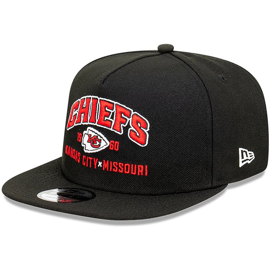 New Era Caps Kansas City Chiefs New Era NFL Arch Script 9FIFTY OF A-Frame Snapback Hat - Black