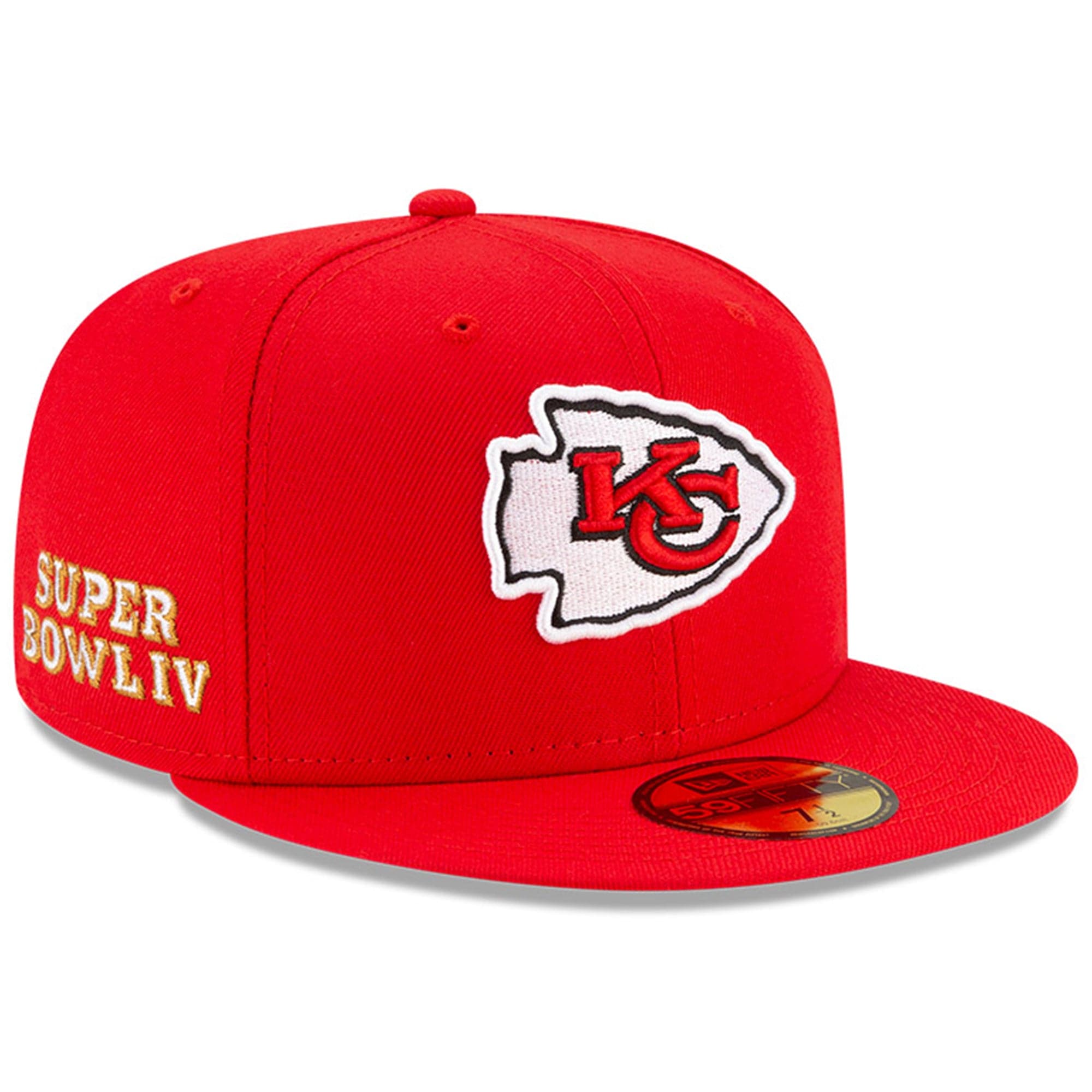New Era Caps Kansas City Chiefs New Era NFL Champions Patch 59FIFTY Fitted Hat - Red