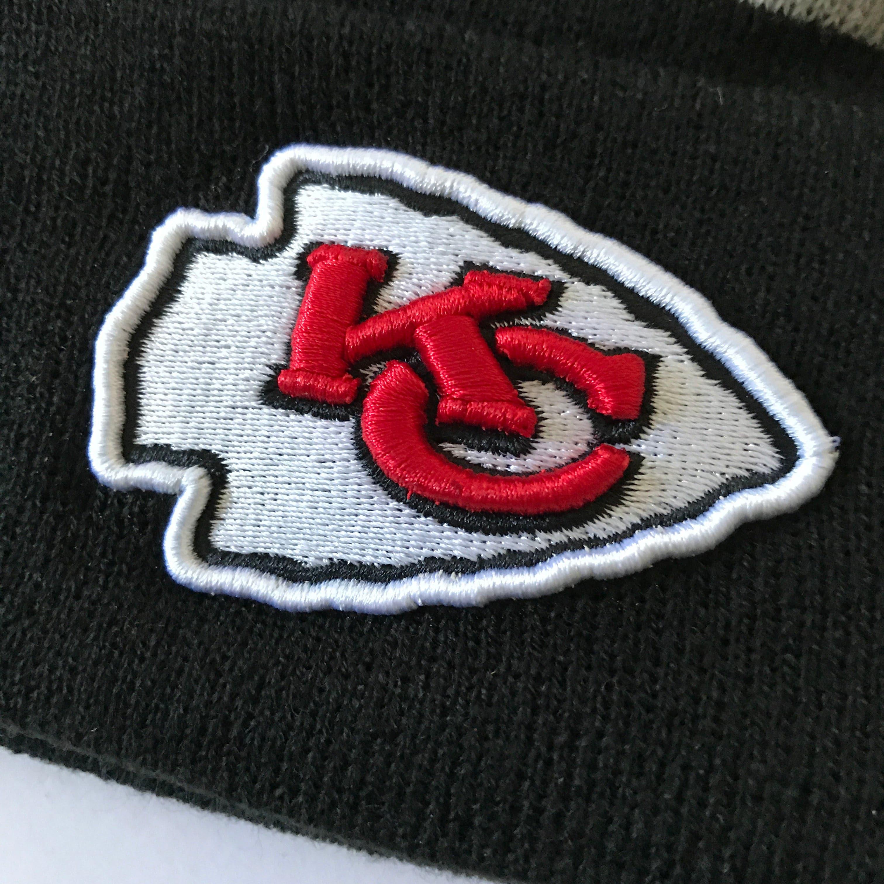 New Era Beanies Kansas City Chiefs New Era NFL Grey Stripe Knit Beanie - Black