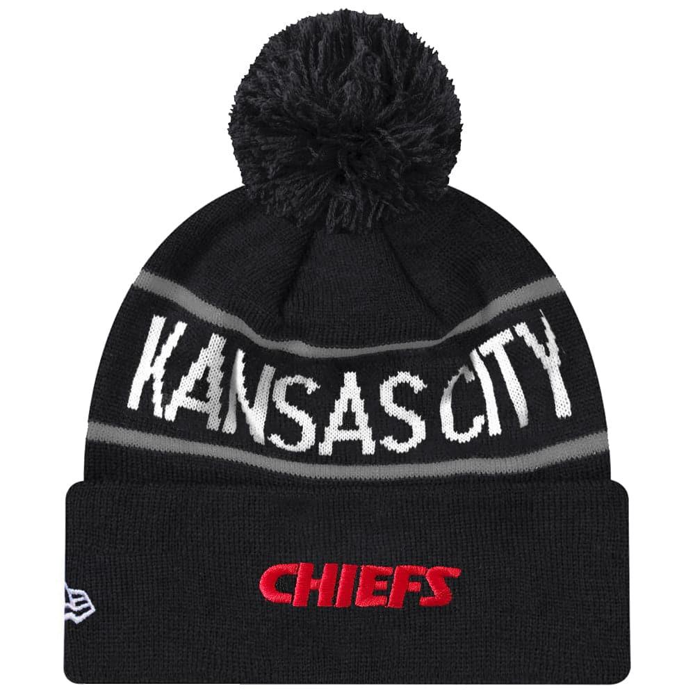 New Era Beanies Kansas City Chiefs New Era NFL Grey Stripe Knit Beanie - Black
