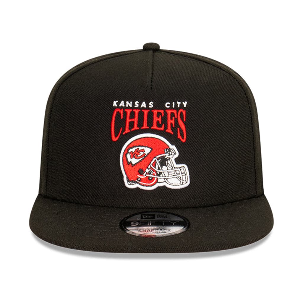 New Era Caps Kansas City Chiefs New Era NFL Helmet Arch 9FIFTY A-Frame Snapback Hat - Black