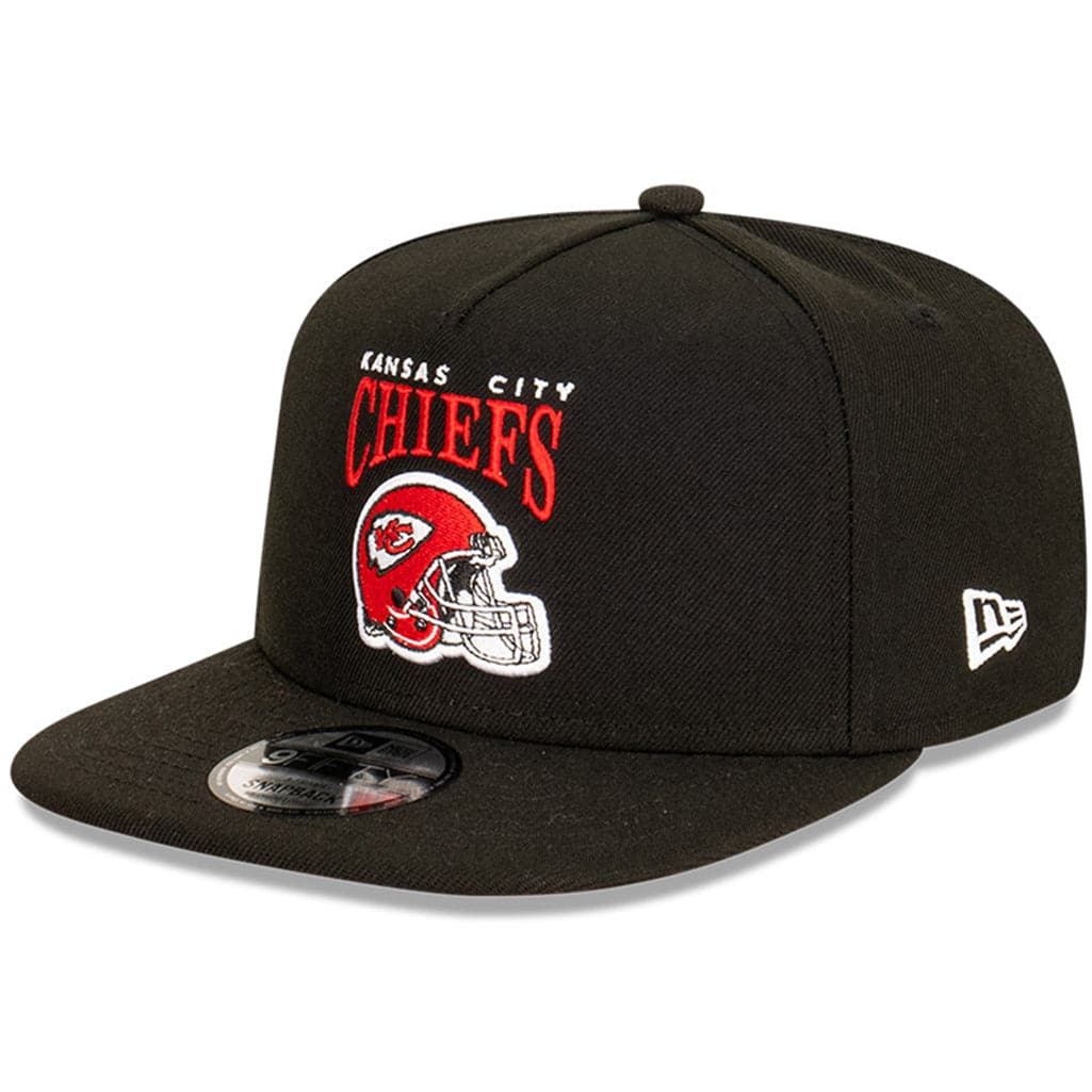 New Era Caps Kansas City Chiefs New Era NFL Helmet Arch 9FIFTY A-Frame Snapback Hat - Black