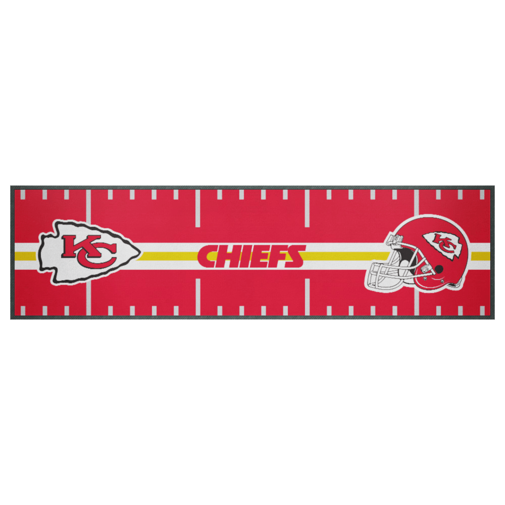 NFL Branded Accessories Kansas City Chiefs NFL Team Field 90 x 25cm Bar Runner/Mat