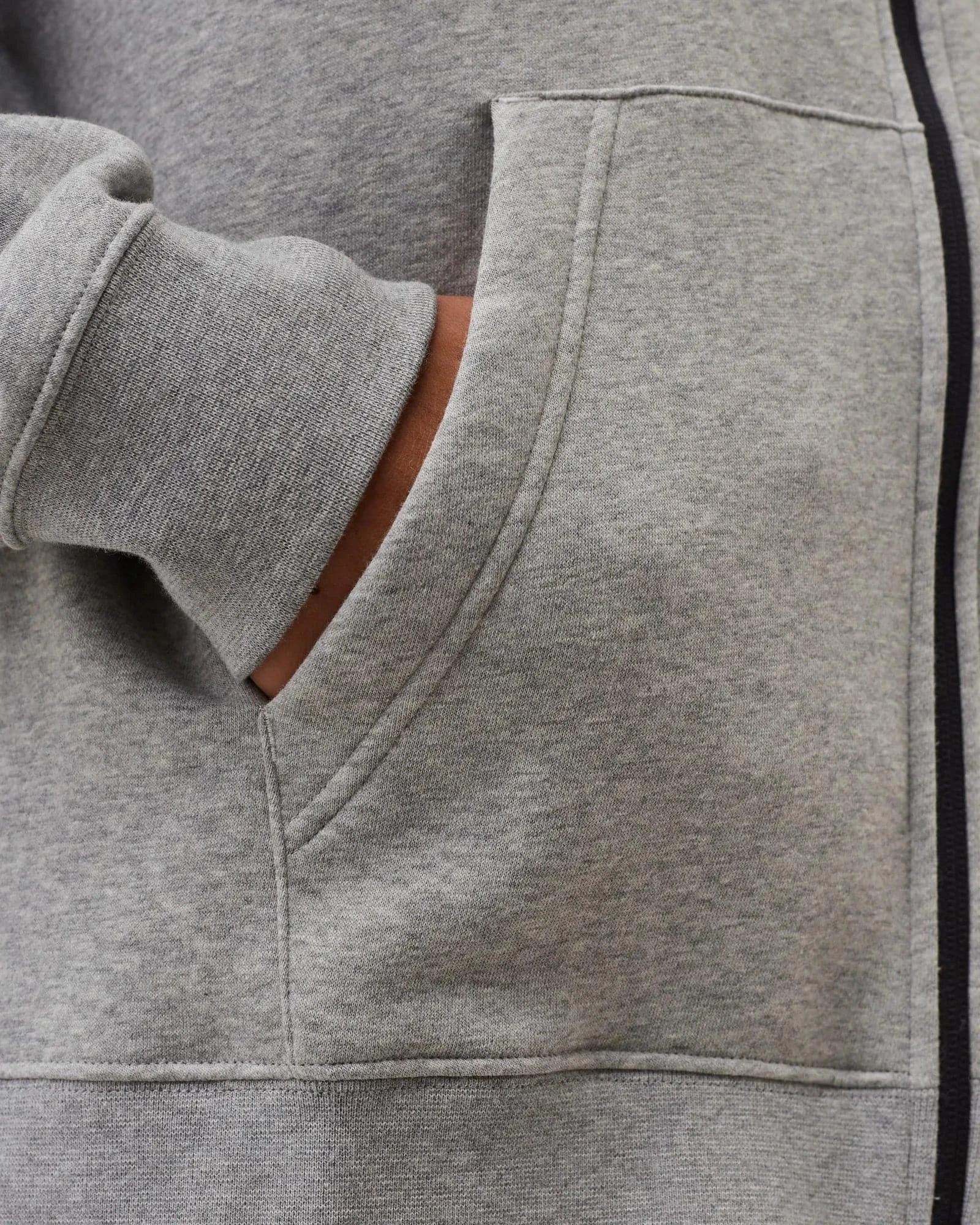 Nike Jumpers Kansas City Chiefs Nike NFL Historic Full Zip Fleece Hoodie Jumper - Grey