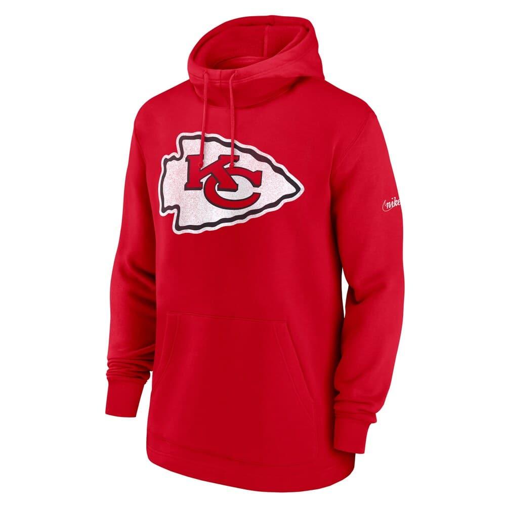 Nike Jumpers Kansas City Chiefs Nike NFL Historic Logo Fleece Hoodie Jumper - Red