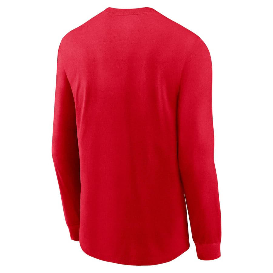 Nike T-Shirts Kansas City Chiefs Nike NFL Historic Long Sleeve Tri-Blend T-Shirt - Red