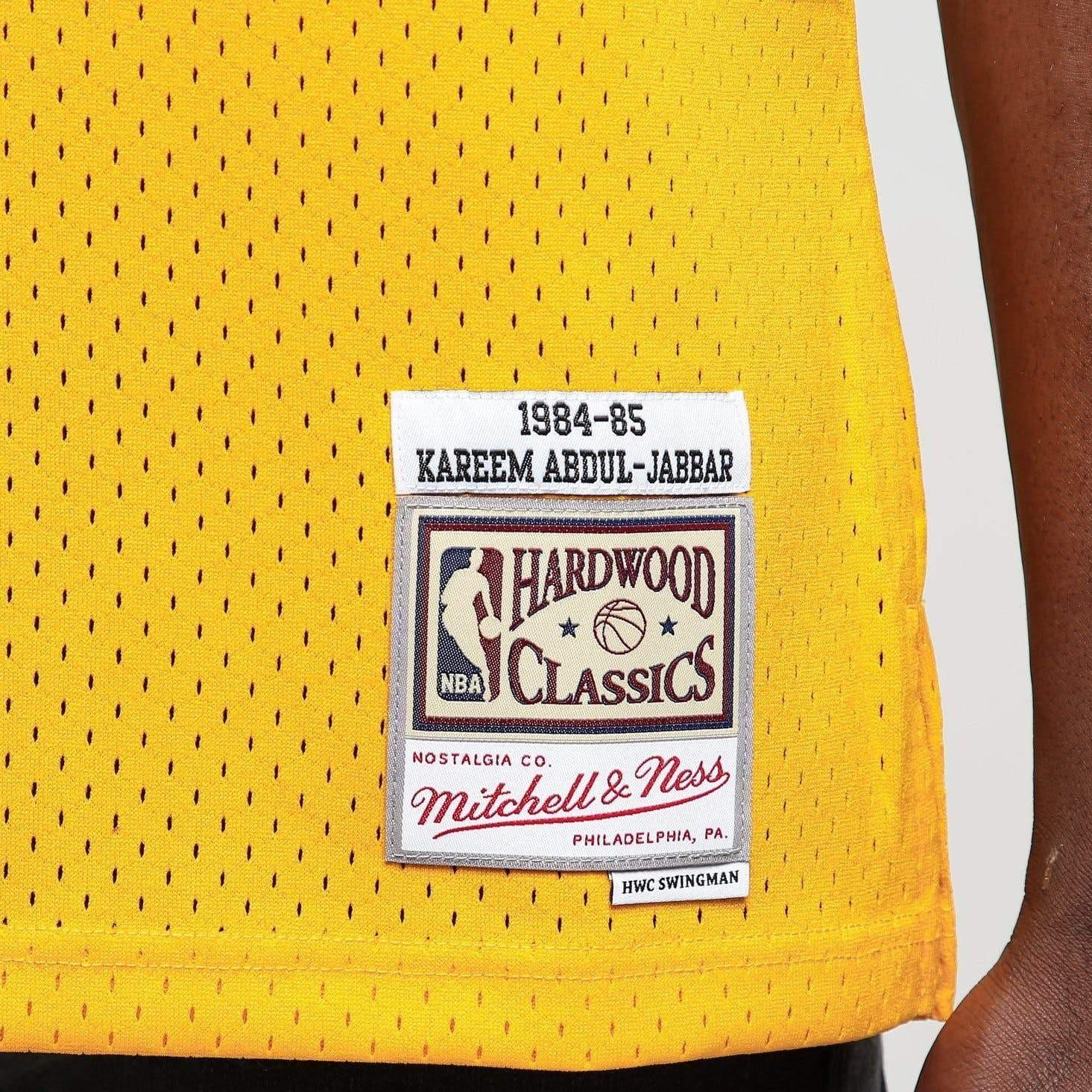 Mitchell And Ness Jerseys Kareem Abdul-Jabber Los Angeles Lakers Mitchell & Ness NBA 84-85 Home Swingman Jersey - Yellow