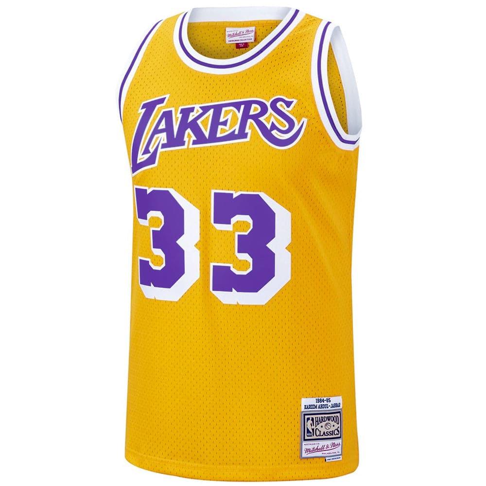 Mitchell And Ness Jerseys Kareem Abdul-Jabber Los Angeles Lakers Mitchell & Ness NBA 84-85 Home Swingman Jersey - Yellow