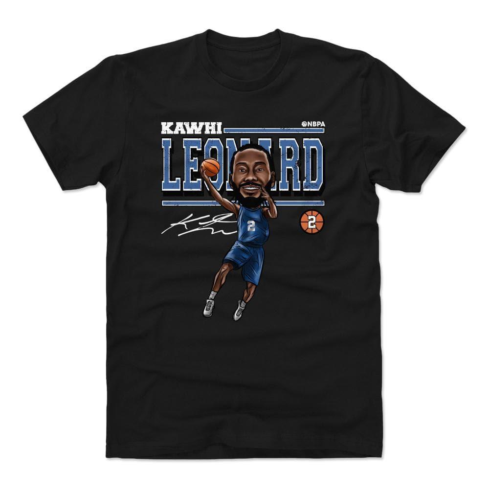 500 Level T-Shirts Kawhi Leonard Los Angeles Clippers 500 Level NBA Cartoon T-Shirt - Black