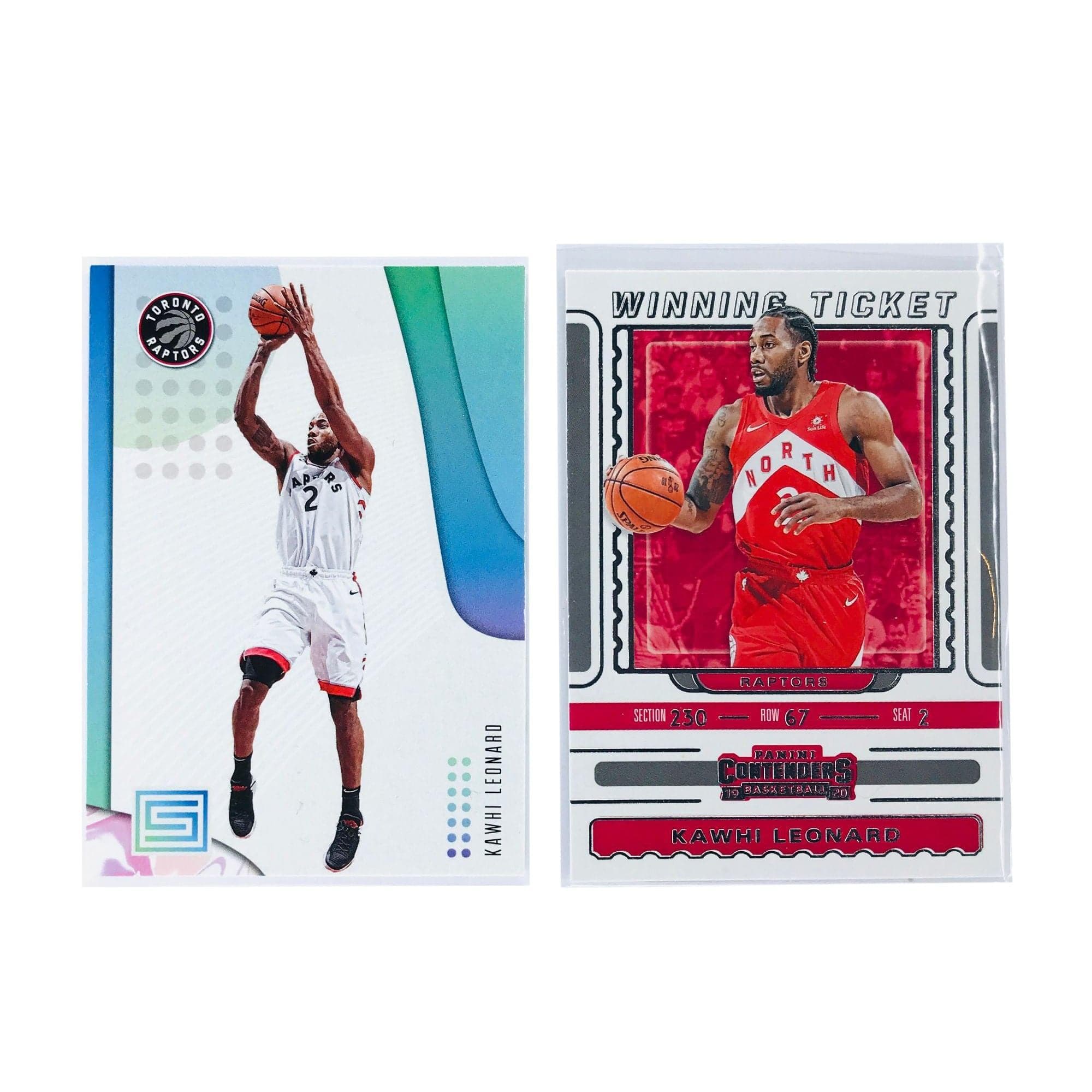 Panini Cards Kawhi Leonard Toronto Raptors Panini NBA 2 Card Set
