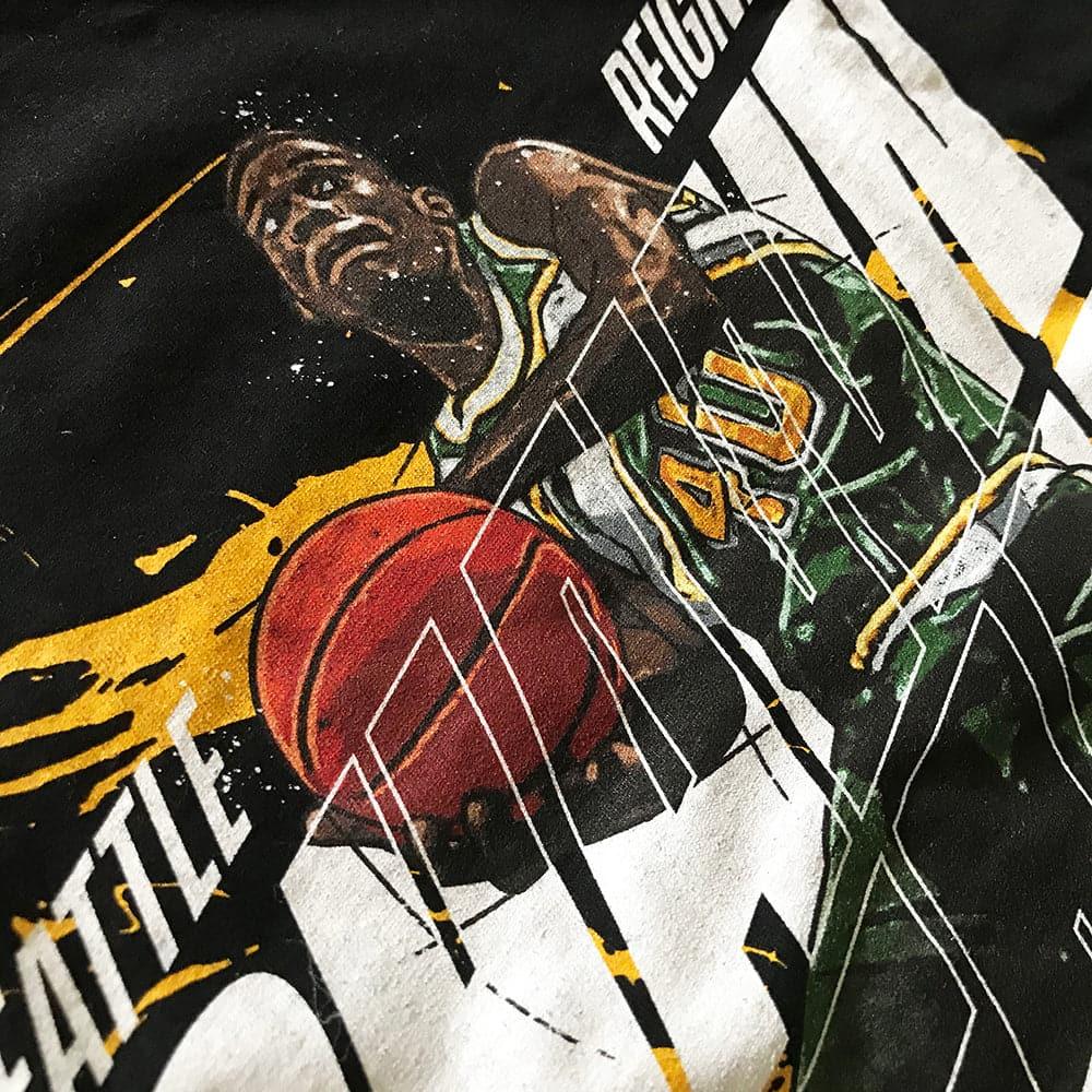 Shawn Kemp Seattle Supersonics 500 Level NBA Air T-Shirt - Black