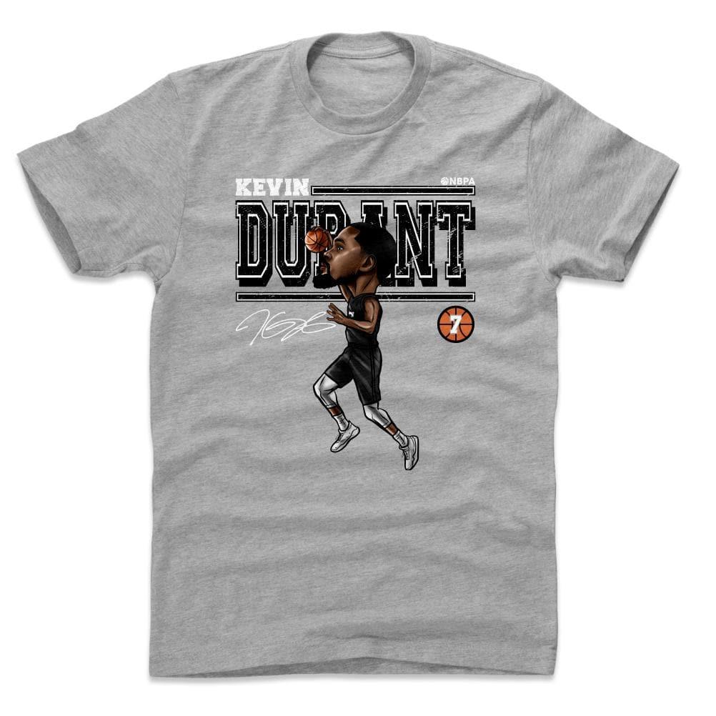 500 Level T-Shirts Kevin Durant Brooklyn Nets 500 Level NBA Cartoon T-Shirt - Grey