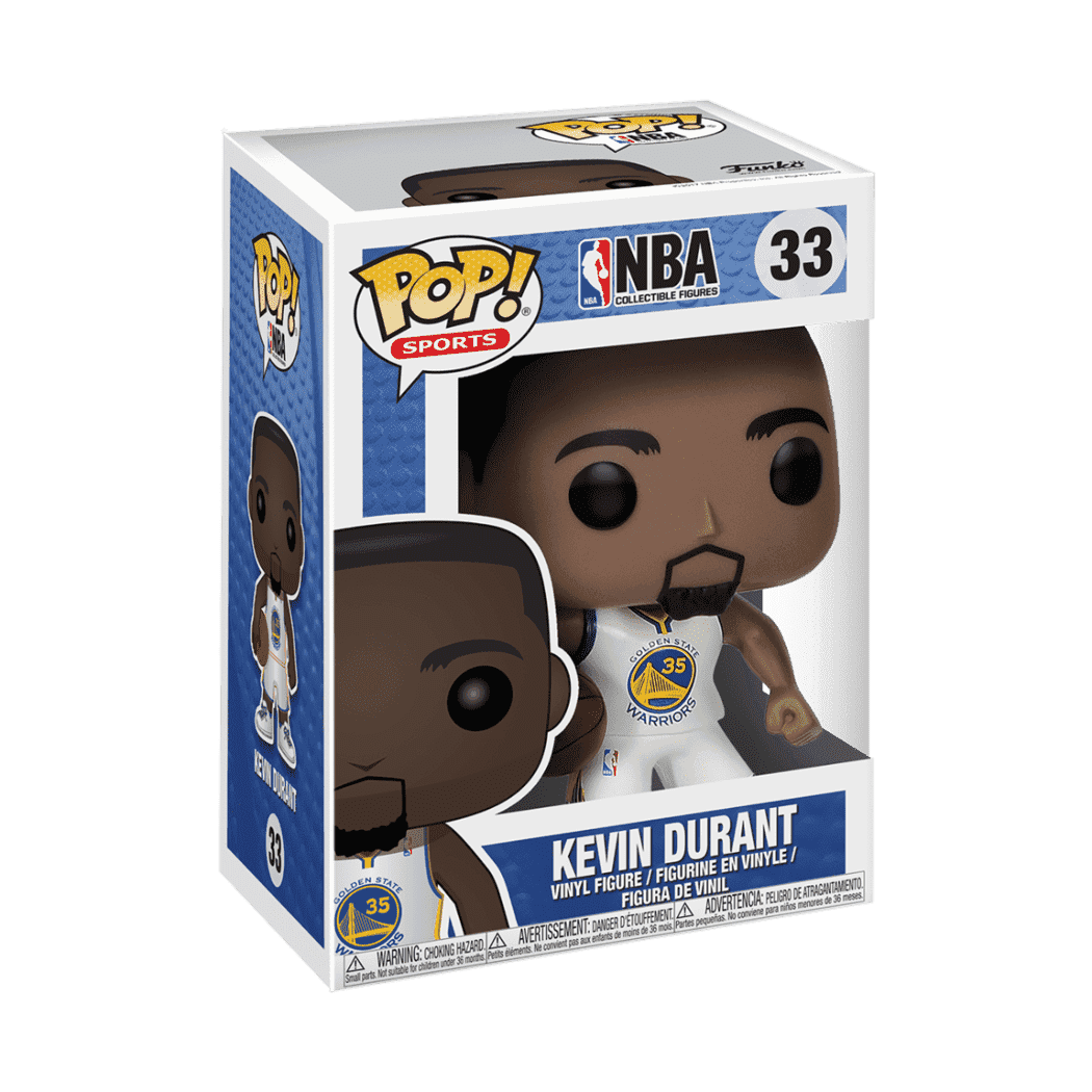 Funko Figures Kevin Durant Golden State Warriors Funko NBA Pop Vinyl 3.75" Figure - White