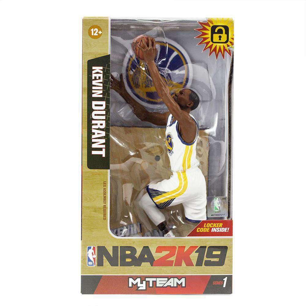 McFarlane Toys Figures Kevin Durant Golden State Warriors McFarlane NBA 2K19 Series 7" Figure - White