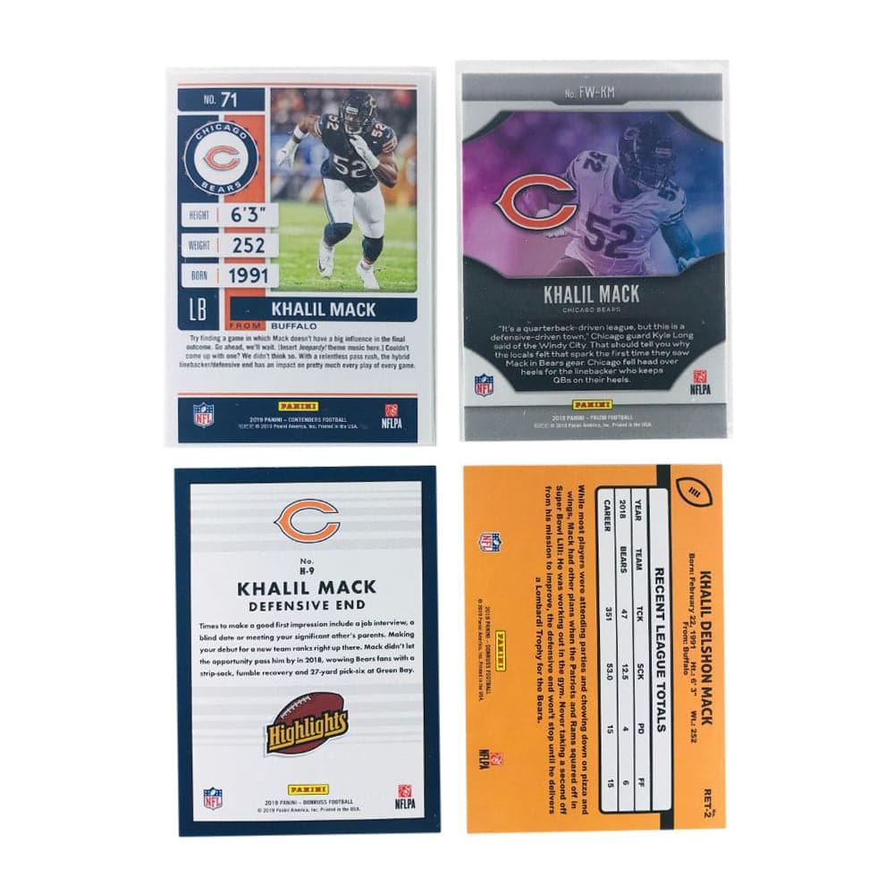 Panini Cards Khalil Mack Chicago Bears 2019 Panini NFL 4 Insert Card Set
