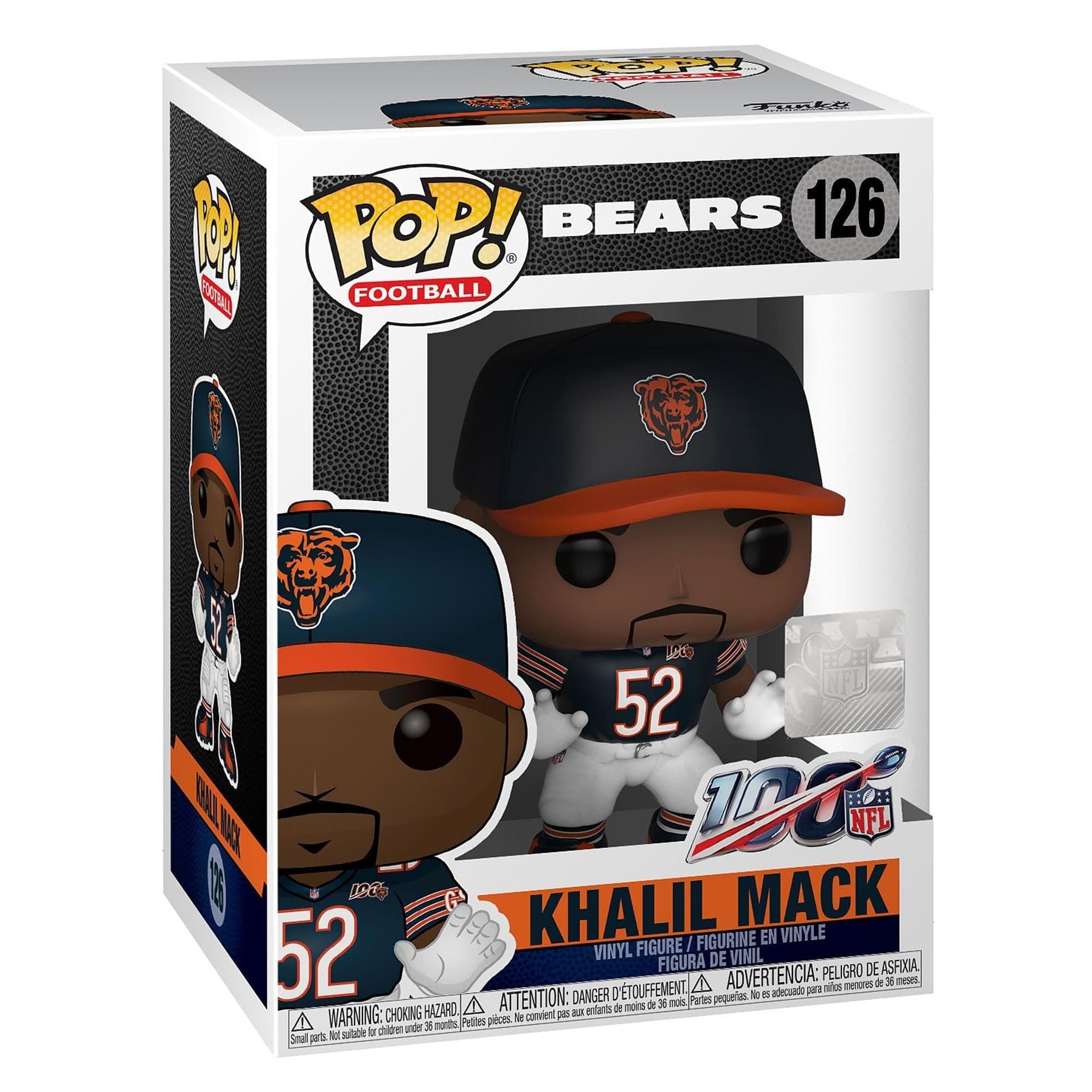 Funko Figures Khalil Mack Chicago Bears NFL Funko Pop 126 Vinyl 3.75" Figure - Navy