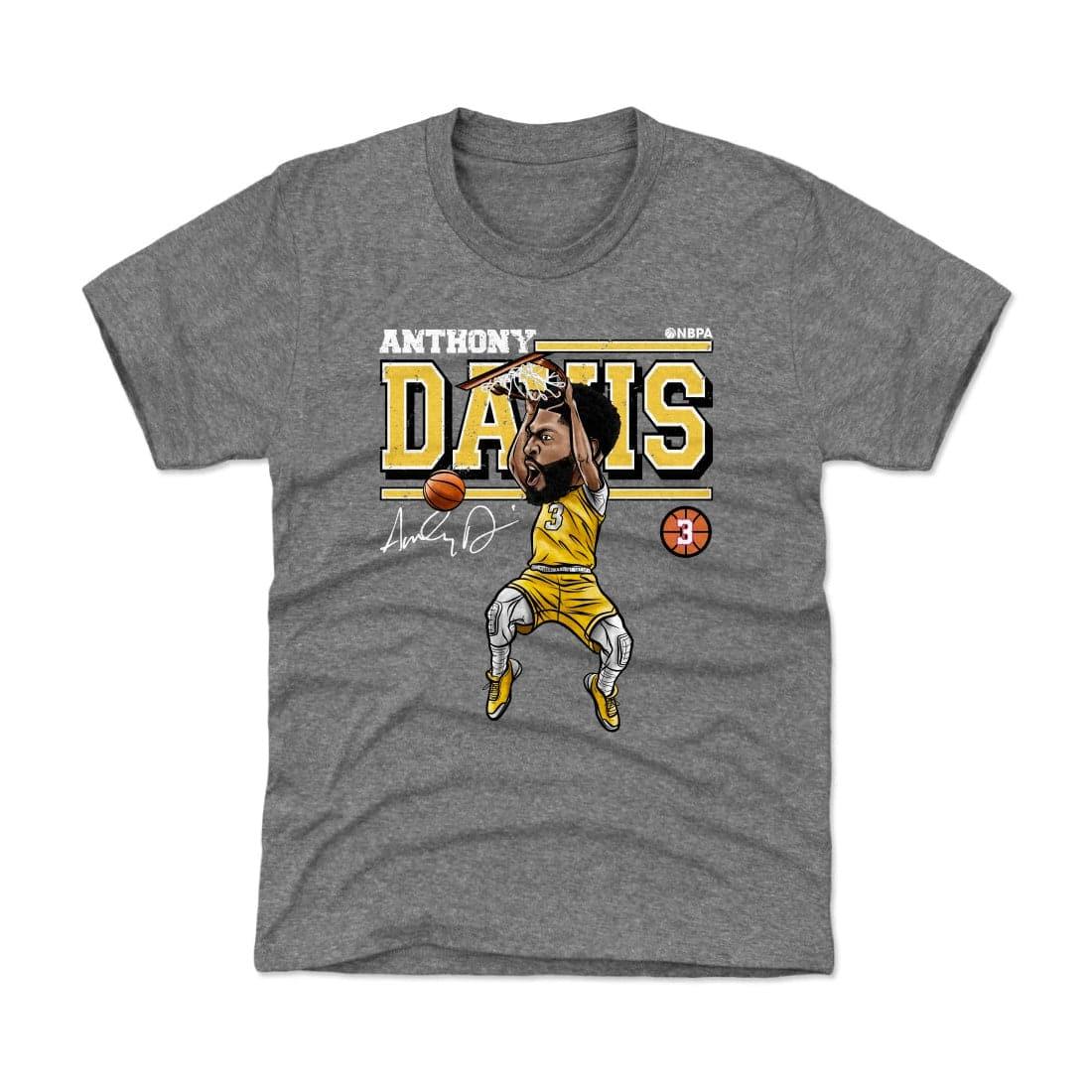 500 Level T-Shirts Kids/Youths Anthony Davis Los Angeles Lakers 500 Level NBA Cartoon T-Shirt - Grey
