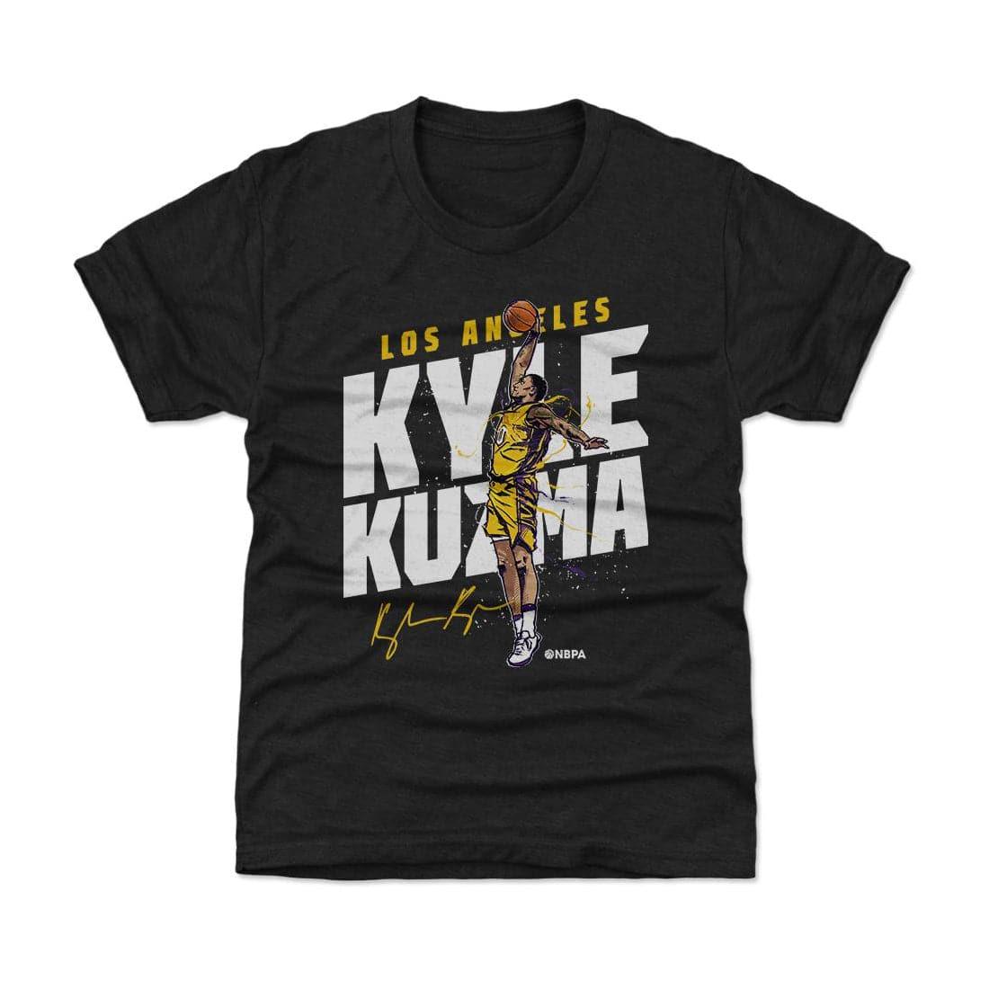500 Level T-Shirts Kids/Youths Kyle Kuzma Los Angeles Lakers 500 Level NBA Slam T-Shirt - Black