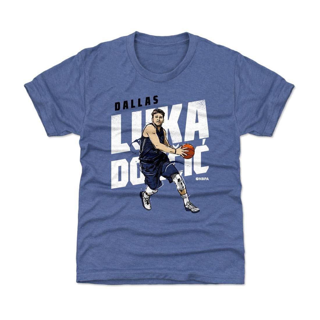 500 Level T-Shirts Kids/Youths Luka Doncic Dallas Mavericks 500 Level NBA Drive T-Shirt - Blue