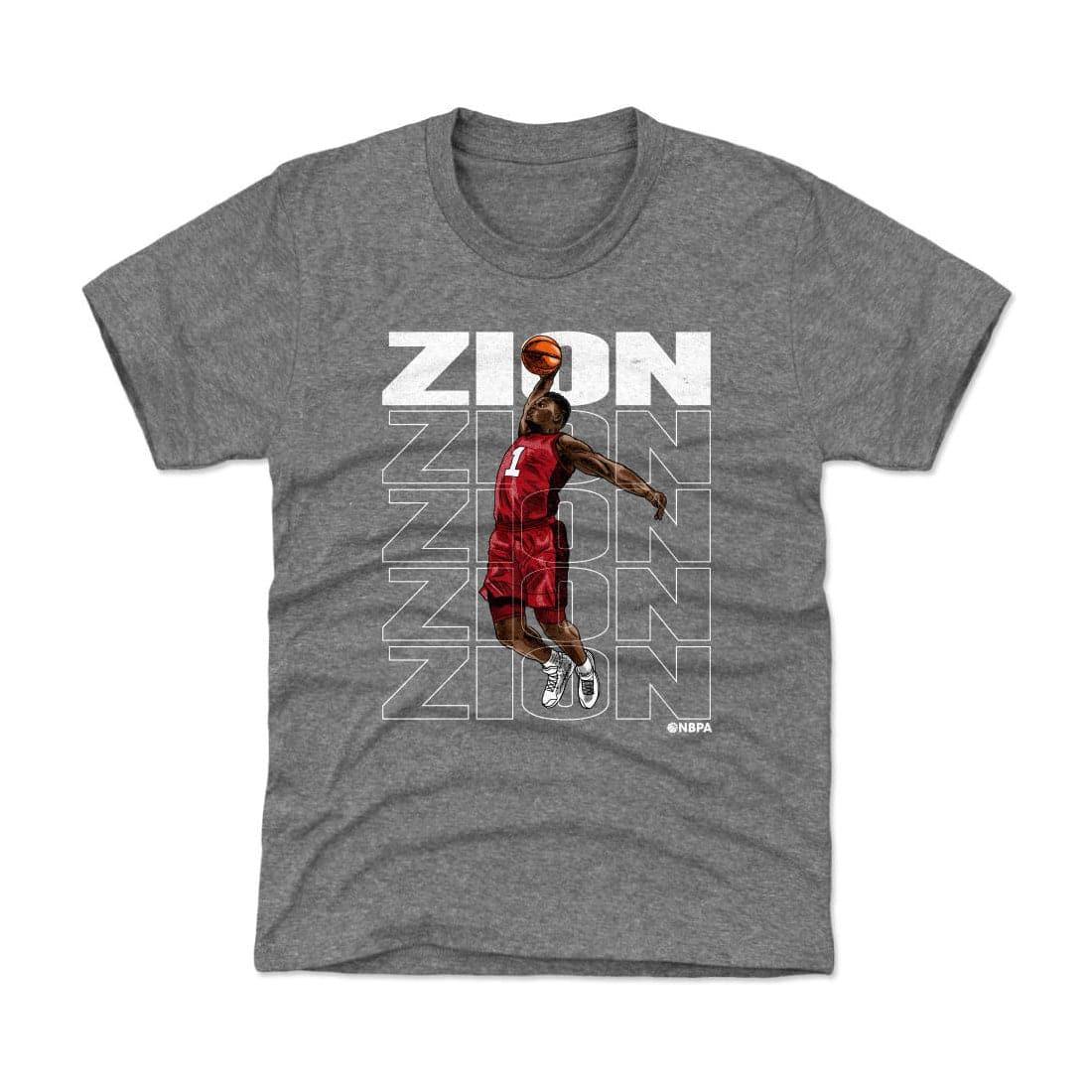 500 Level T-Shirts Kids/Youths Zion Williamson New Orleans Pelicans 500 Level NBA Repeat T-Shirt - Grey