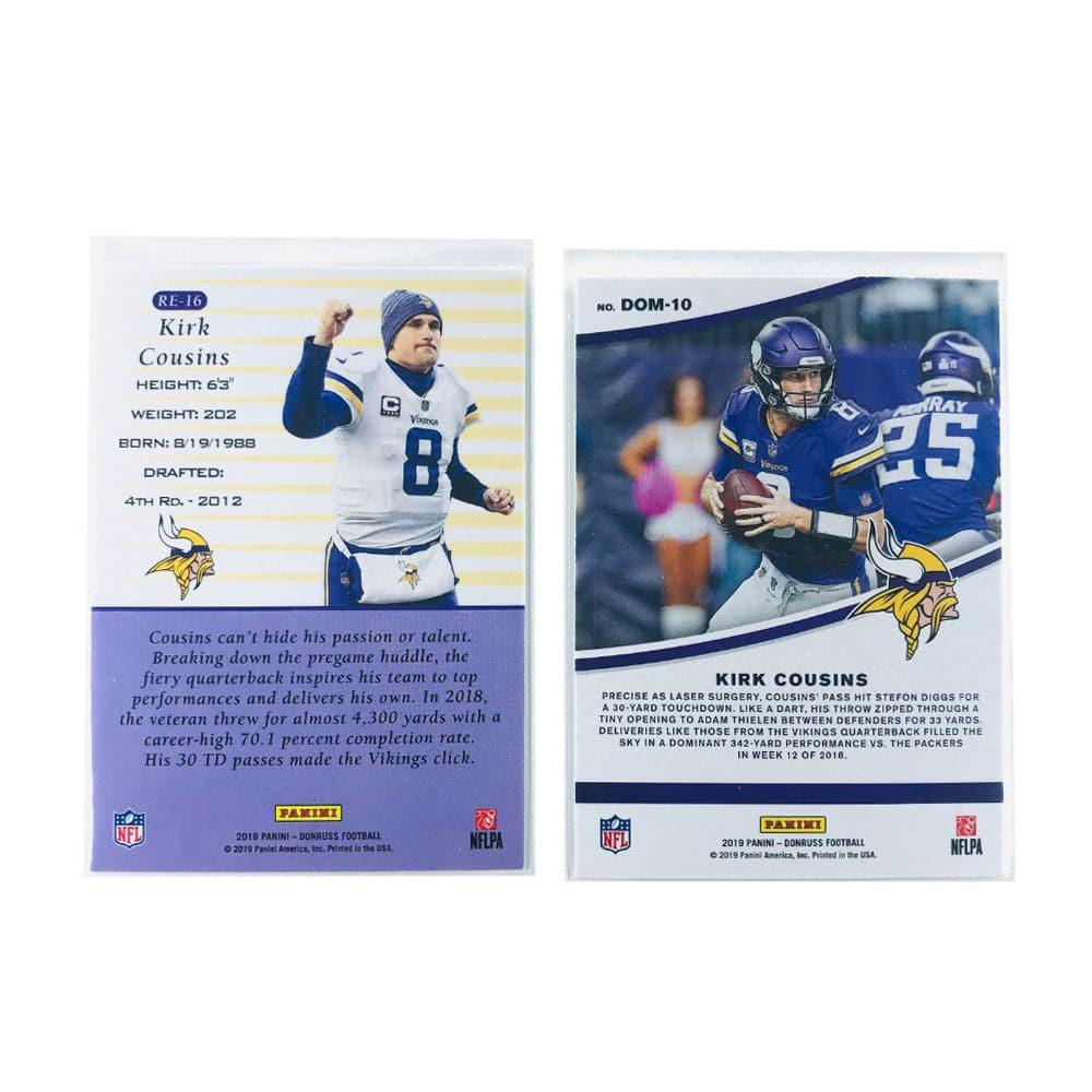 Panini Cards Kirk Cousins Minnesota Vikings 2019 Panini NFL 2 Card Insert Set