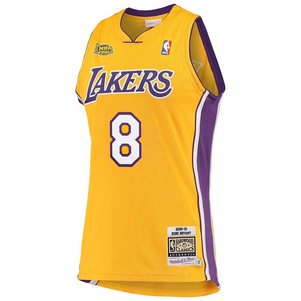 Mitchell And Ness Jerseys Kobe Bryant Los Angeles Lakers Mitchell & Ness NBA 00-01 Home Authentic Jersey - Yellow